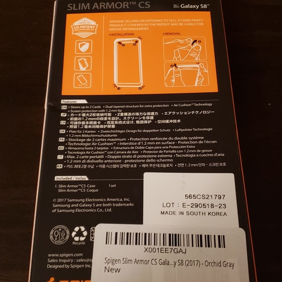 Samsung Galaxy S8 Phone Case w/Credit Card Holder - Picture 4 of 4